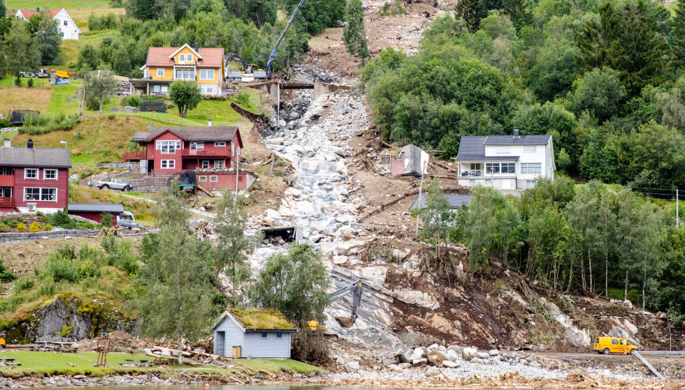 Life Lost: In 2019, Jølster residents experienced heavy rain and landslides.  One person also died.  In the future, there may be more and more such rains and floods, if the world's politicians do not act faster than they have been up to now.  Photo: NTB