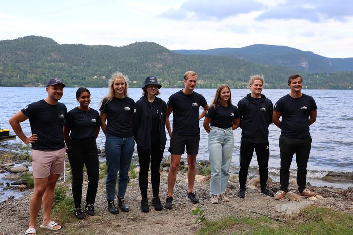 Some of the 10 summer students who worked on the Coastal Shark project