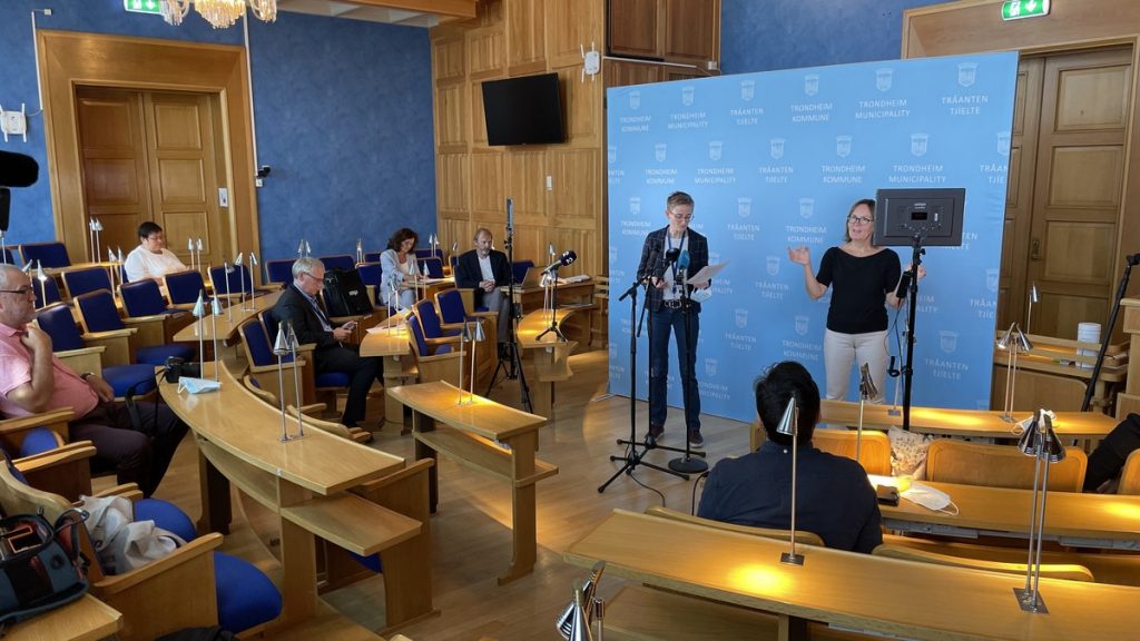 Pressekonferanse om koronasituasjonen i Trondheim.