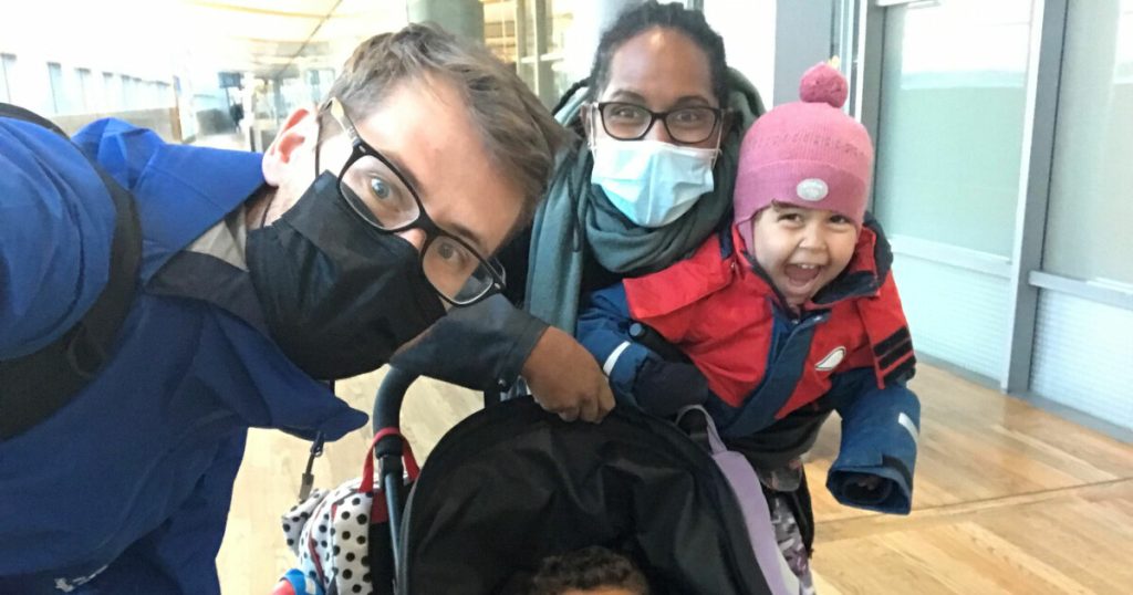 Bjarti, 33, and the family came from South Africa:
