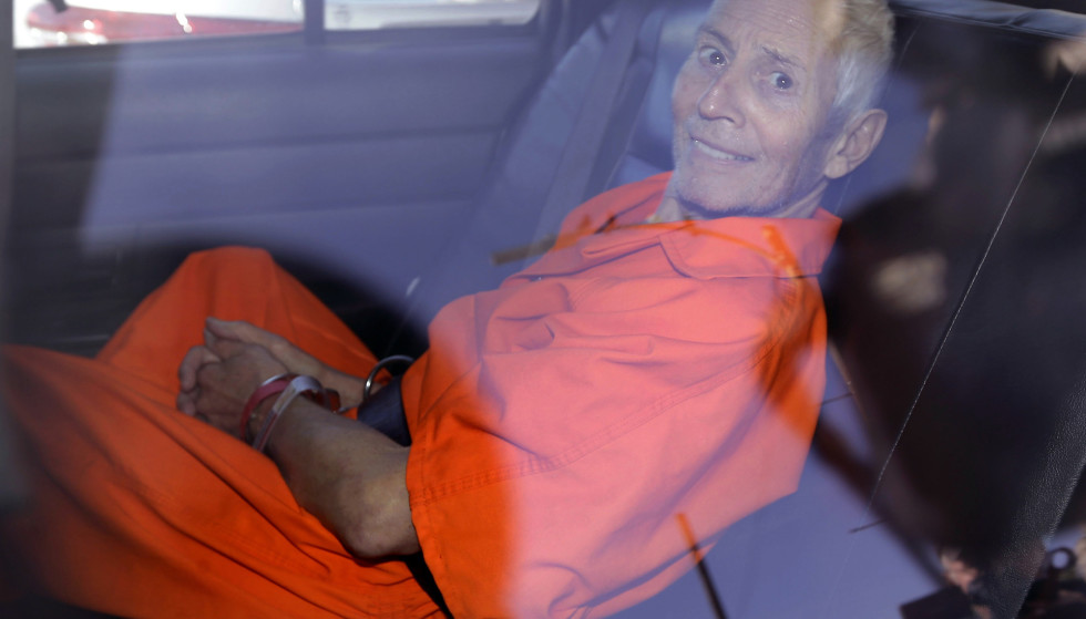 Defender: Robert Durst was photographed after receiving the indictment in 2015. The 78-year-old denies the criminal charge.  Photo: AP Photo/Gerald Herbert, NTB