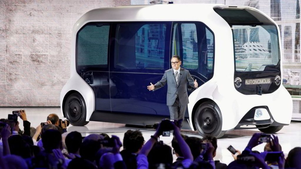 A driverless Toyota bus is out of service after a Paralympic participant landed