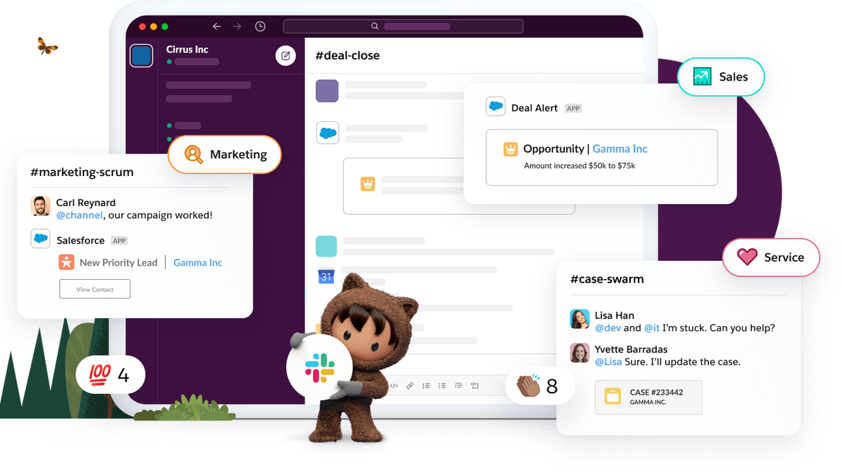 Slack integration with Salesforce is starting to take shape