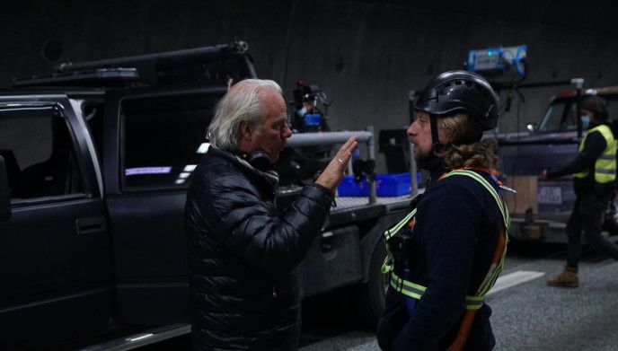 In action: Harald Zwart directs during recording.  Photo: Peter Grindahl