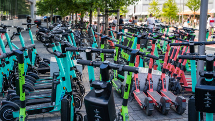 Reduced: Here is a large collection of electric scooters photographed in Oslo earlier this year.  Now the number in the capital has been reduced from 23,000 to 8,000.