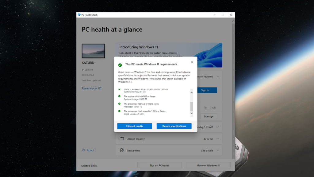 Check if your PC can run Windows 11