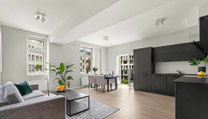 Seller: Paal Nygård and Miranda Morina sell this apartment in Grünerløkka in Oslo.  Image used with permission of real estate firm Schala &  partners.  Photo: Henrik Spursheim