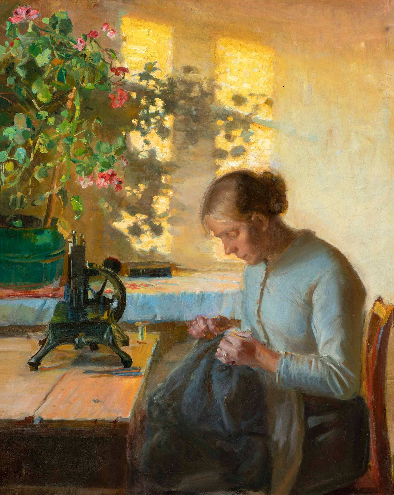 Anna Ancher, Cindy Fiskerbage.  Approximately.  1899. Randers Museum of Art. 