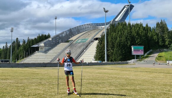 Cross-country: The 13-year-old is also a very skilled cross-country skier.  Here in Holmenkollen.  Photo: private