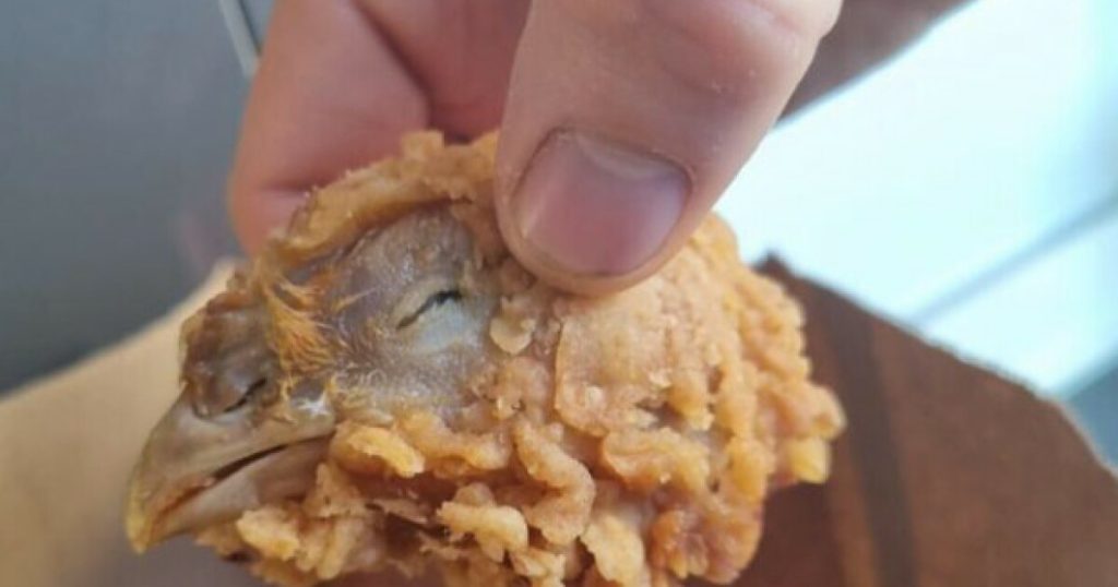 Kentucky UK: - Found a chicken head in food: