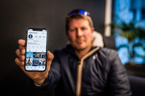 Instagram: Aslak Sverdrup got his account back, but he's worried that more people might be scammed from his Instagram account.  Photo: Mathias Kleiveland / TV 2