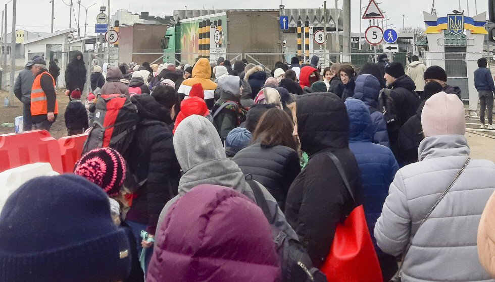 Chaos at the border: This is what it looked like at the border station between Ukraine and Romania, when Olena Bertsuk crossed the border.  Photo: Olena Bertsuk