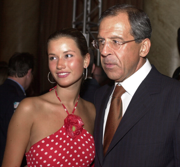 With daughter: Sergei Lavrov with his daughter Ekaterina Lavrov 9 September 2003. Photo: Ed Bailey / AB