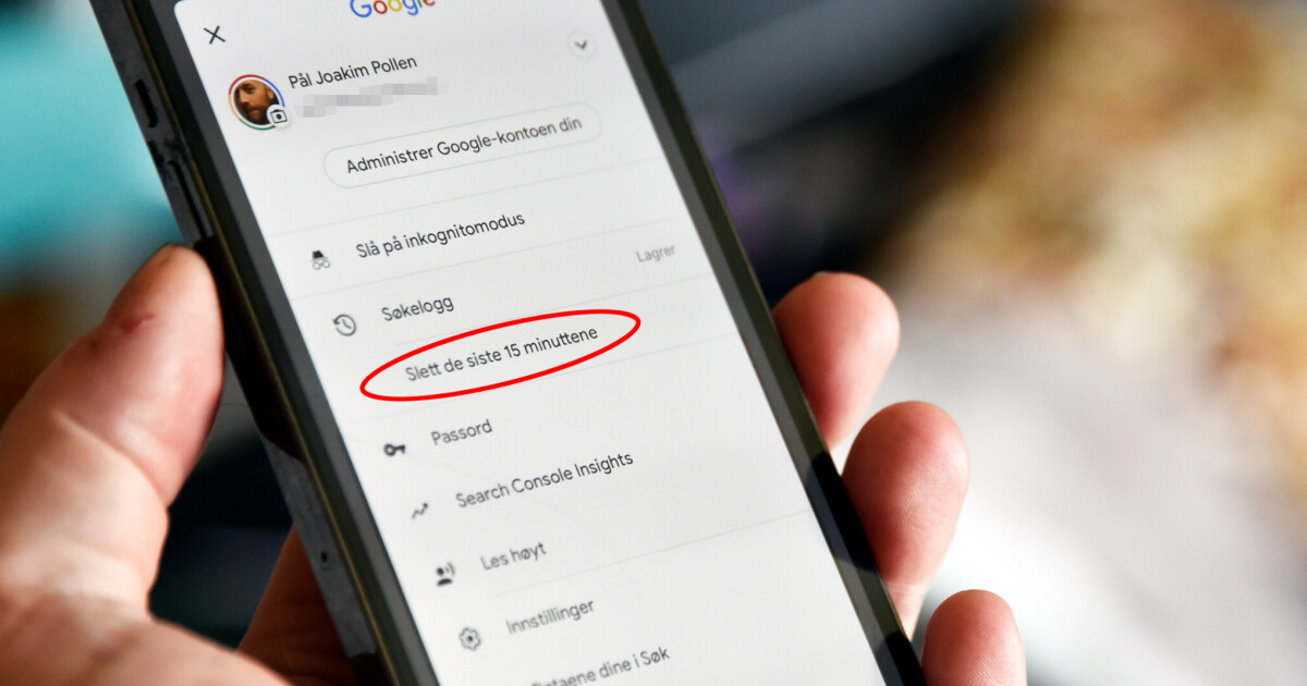 Delete Google Search - The button allows you to delete the last quarter