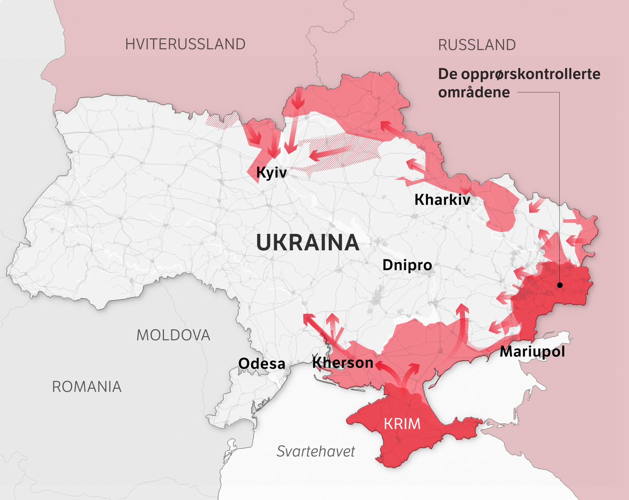Map of Ukraine with Estimated Russian Progress 0803