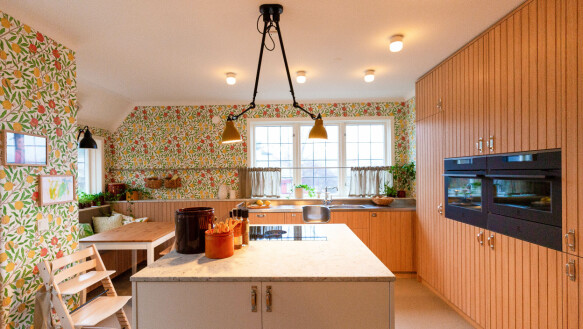 After: The shed was removed and the dining area moved to make room for a kitchen island.  Photo: Pandora Film/TV 2