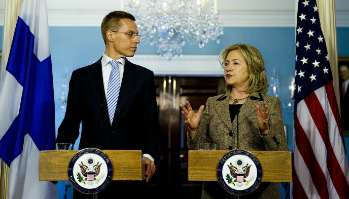 A Closer Alliance: Then-Secretary of State Hillary Clinton and Alexander Stabe, here as Secretary of State, in Washington in 2011. Staab believes that cooperation between the United States and Europe has become closer as a result of the war.  Photo: Agence France-Presse