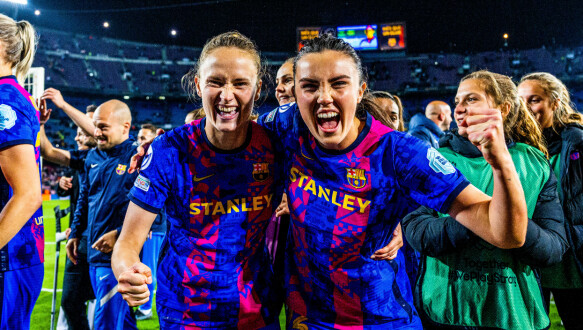 FC Barcelona profiles Caroline Graham Hansen and Ingrid Sirstad Engin.  Photo: VEGARD GRØTT