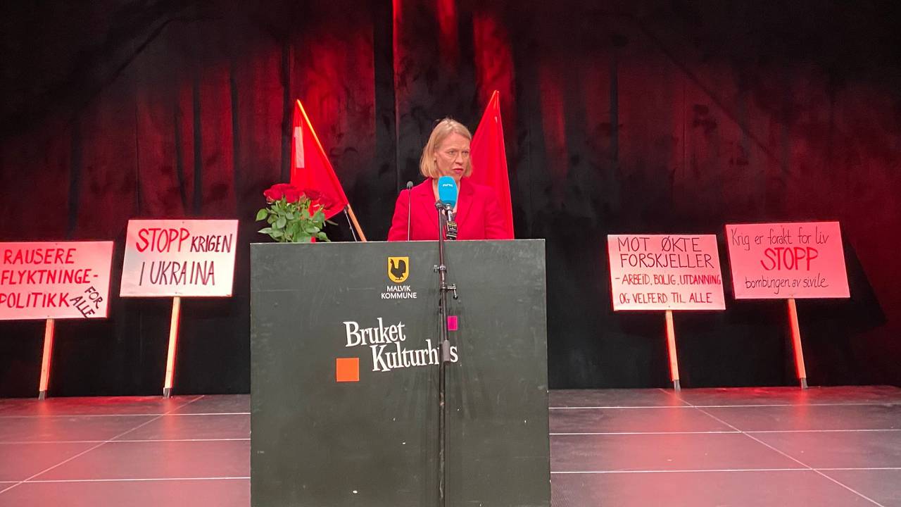 Anniken Huitfeldt speaks in Malvik municipality