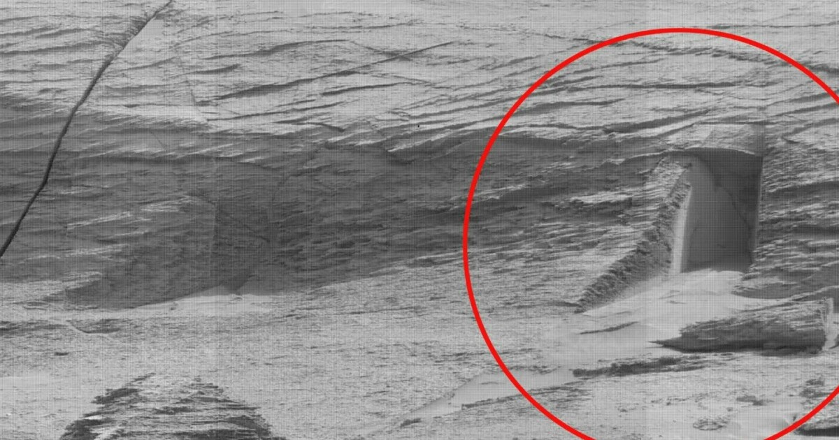 Is anyone at home?  The image of Mars creates strange theories