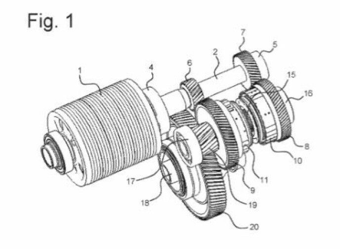 The patent: Volvo received a patent for a two-speed gearbox.  Photo: European Patent Office