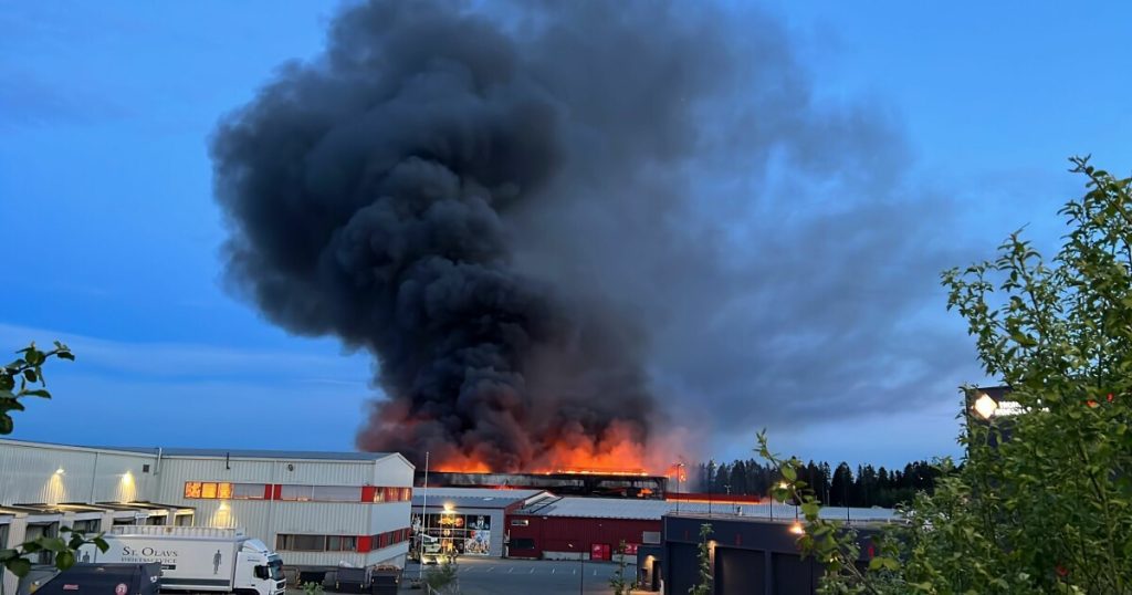 The cleaning plant in Trondheim burned to the ground