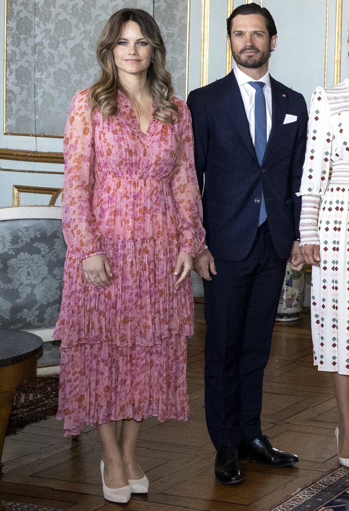 Norwegian design: Princess Sofia in a pink dress, ByTimo.  Photo: Andreas Vadom/Look and Hear