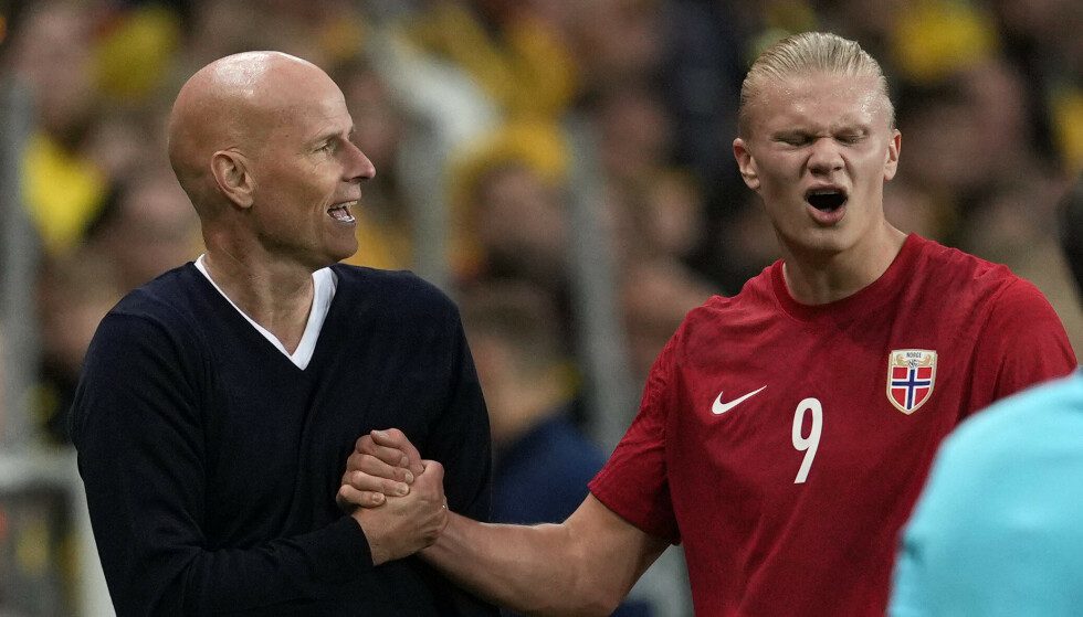 HYLLER THE BOSS: Erling Braut Haaland cites Ståle Solbakken for his scoring level in the national team.  Photo: Fredrik Varfjell / NTB