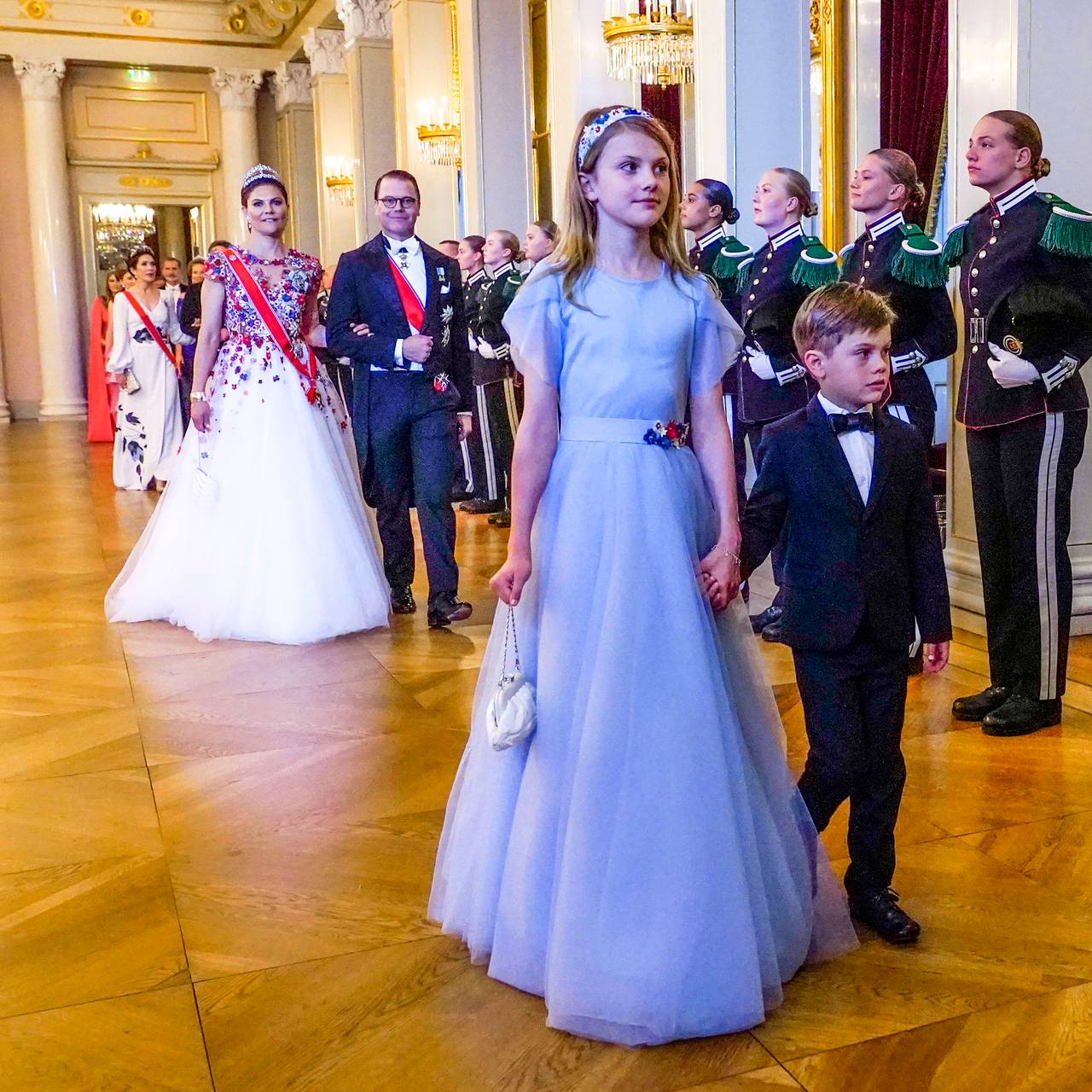 Princess Estelle and Prince Oscar of Sweden.