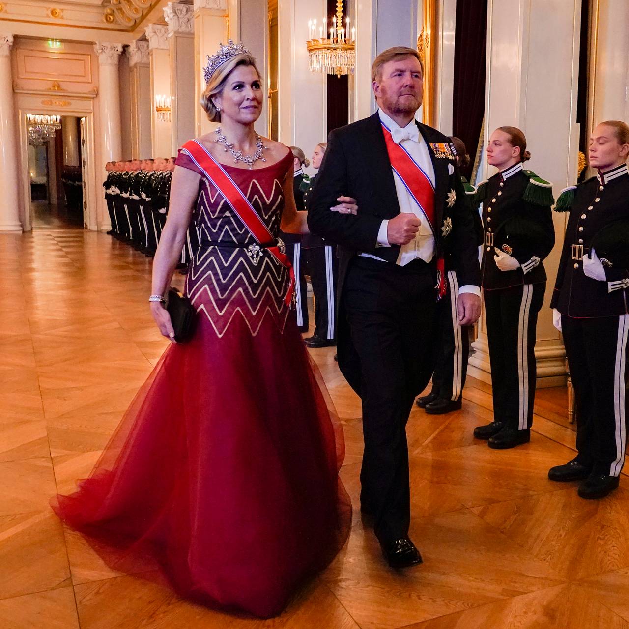 King of the Netherlands Willem-Alexander and his wife Queen Maxima.