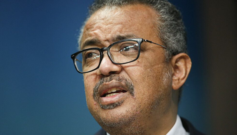 Concern: The head of the World Health Organization, Tedros Adhanom Ghebreyesus, is concerned that the shoulders have been slashed too low when it comes to the coronavirus.  Photo: Joanna Giron/AP/NTB