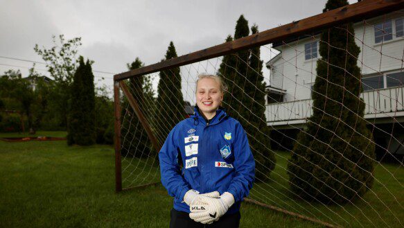 Home course: In this episode, next to the family home in Ellingsøy in lesund municipality, Amalie Lorgen spent many hours training.  Photo: Per Christian Dyrø / TV 2