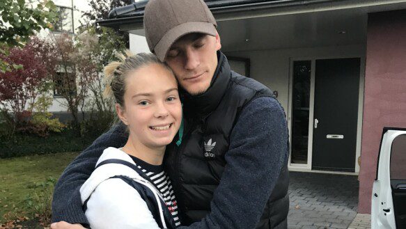 Hard Time: Morten Thorsby was keeping a close eye on little sister Bernell in Heerenveen in 2015. He was supposed to live out the dream of becoming a professional in the Netherlands, but he went through what he calls an existential crisis.  Photo: private