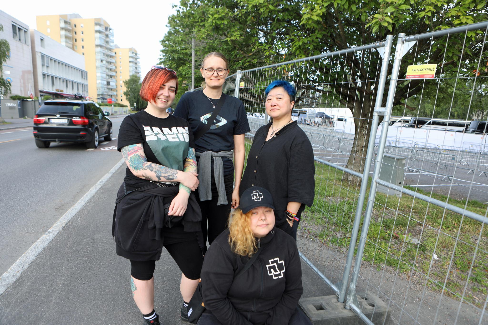 Ramstein fever in Oslo.  These four found each other in the waiting lists.