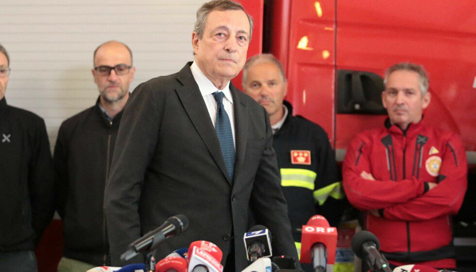 Tragedy: Italian Prime Minister Mario Draghi said during a press conference that the landslide was caused by climate change.  He visited the area two days after the landslide.  Photo: Pierre Tissot/AFP