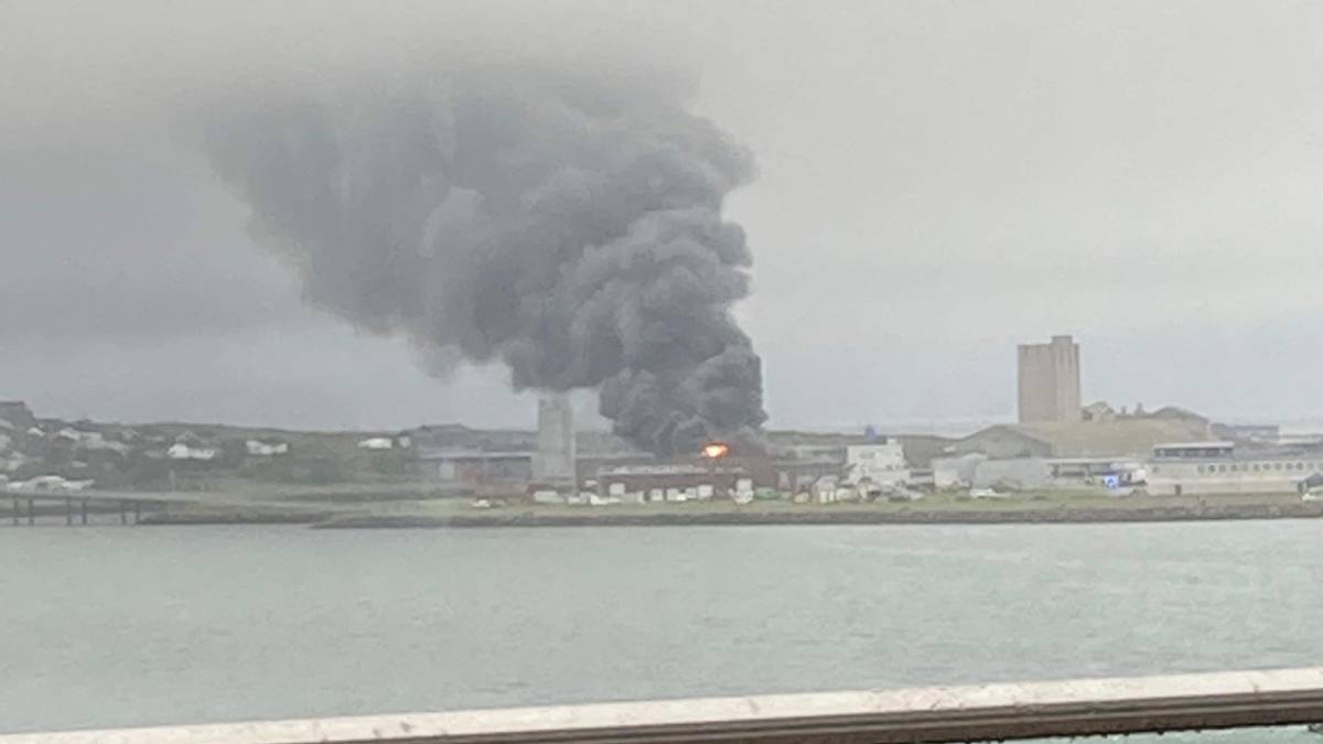Brann i industribygg i Vadsø
