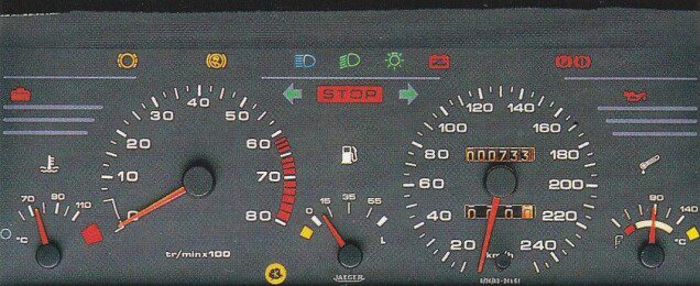 The instrument panel gave a lot of information, also about the oil temperature.  Photo: brochure