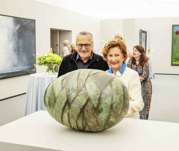 Amazing: Sune Nordgren and Queen Sonja are fans of Pål Vigeland's work 