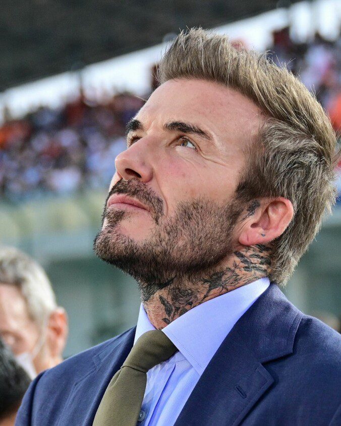 Qatar Ambassador: David Beckham is one of the ambassadors for the World Cup.  Pictured here at a Formula 1 race in the country.  Photo: Andrej Isakowicz