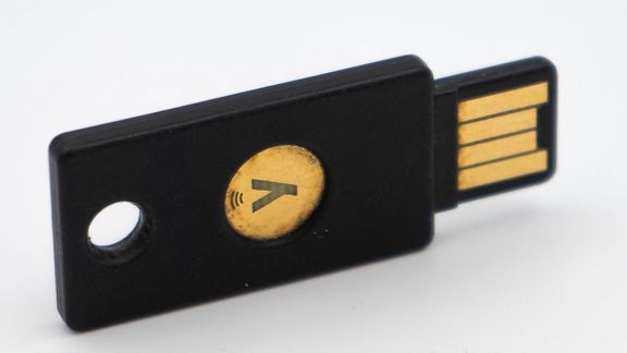 Perhaps the most famous security key is the Yubikey 5, here in the USB-A variant