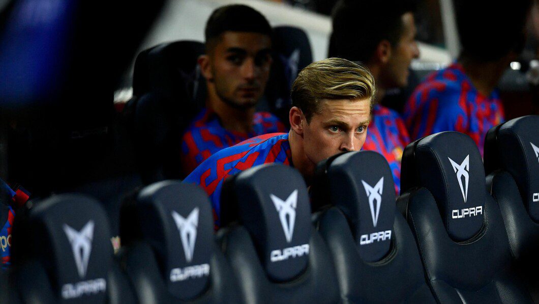Off the bench: Frenkie de Jong started off the bench in Saturday's league opener.  Photo: Pau Barina