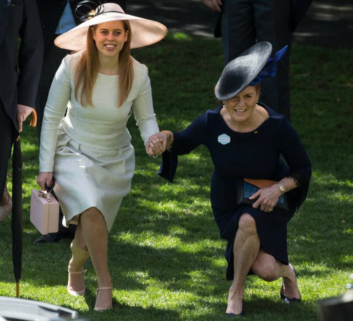 BUCKE, NOD, NO: Most royals have to train hard before getting married.  Illustrated here by Sarah Ferguson and Princess Beatrice.  Photo: David Hartley/REX/NTB