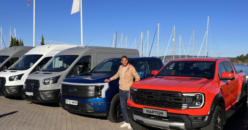 Here's the Ford F-150 Lightning electric truck in Norway