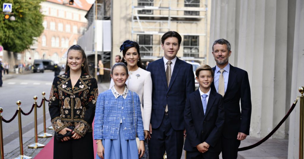Princess Josephine, 11, borrowed clothes from her mother's wardrobe.