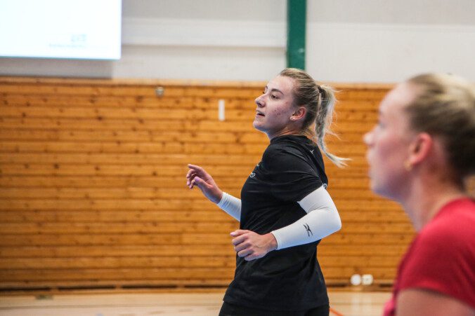 Where: Volleyball has become a haven for Dasha Stojok.  Photo: Bjarte Fossfjell/TV 2