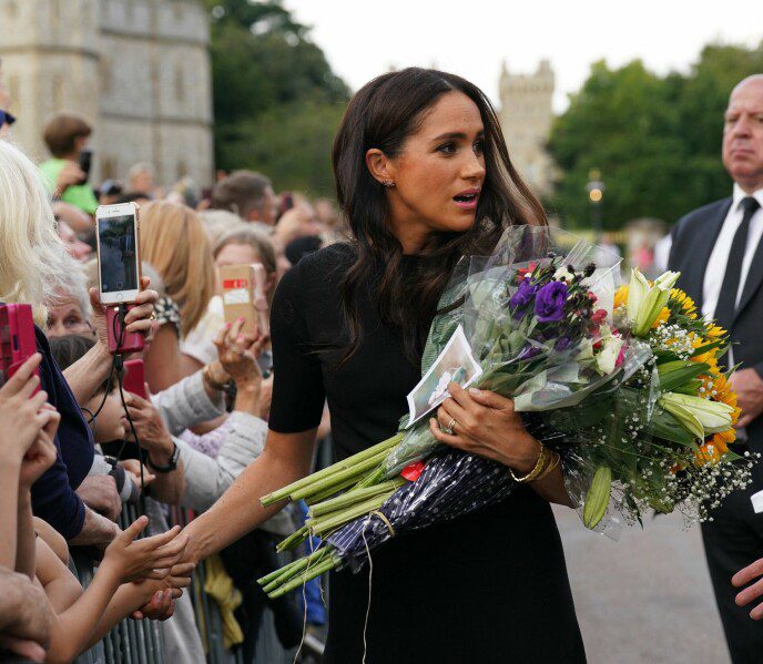 Bouquet: Duchess Meghan held a bouquet of flowers in her hands.  Photo: Kirsty O'Connor/POOL/AFP/NTB
