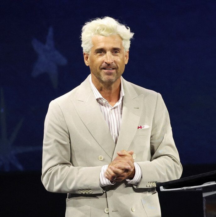 New hair: Patrick Dempsey received an award and showed off his new hair color.  Photo: Mario Anzoni/Reuters/NTP