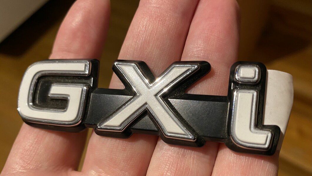 Ole Karlsen had to go to Belgium to find the rare GXi logo.  Photo: Ole Carlsen