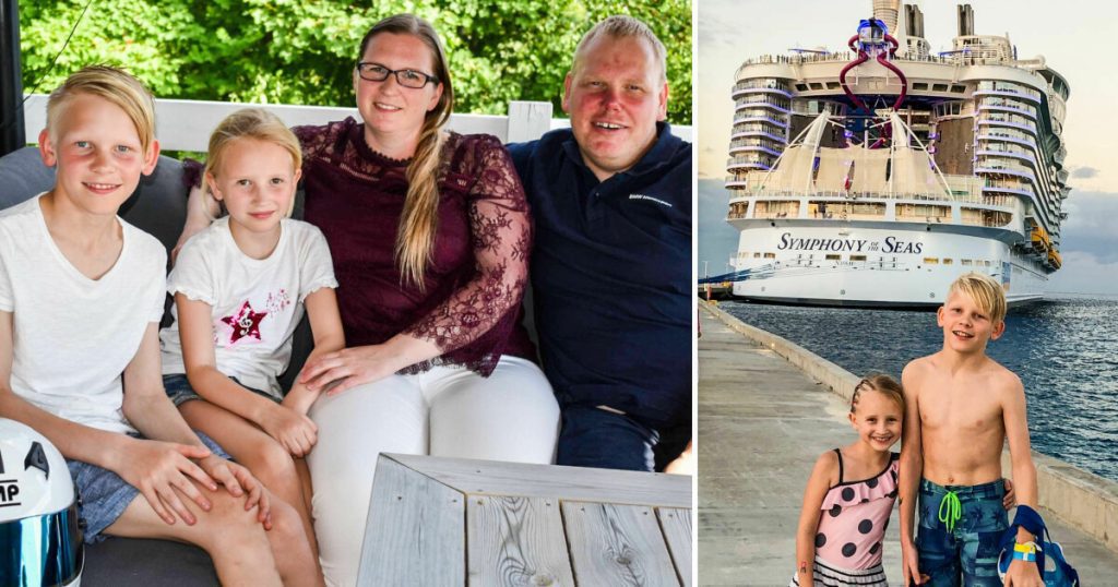The family from Hadeland were shocked when they received a counter-notice from Royal Caribbean