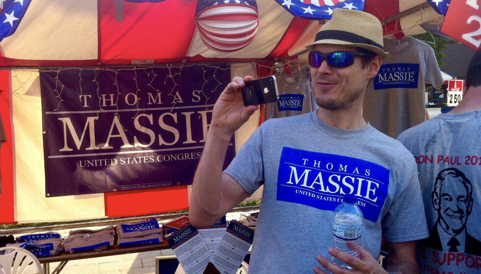 Primary campaign: Hans Høeg runs a primary campaign for Thomas Massey in Kentucky in 2012. Photo: Privat